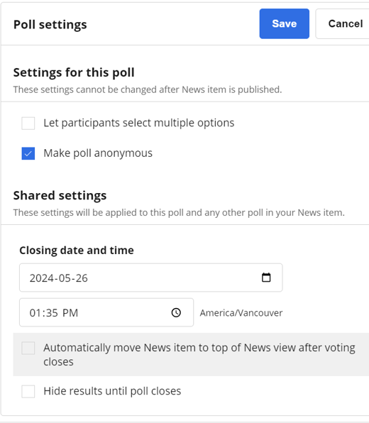 Poll block example